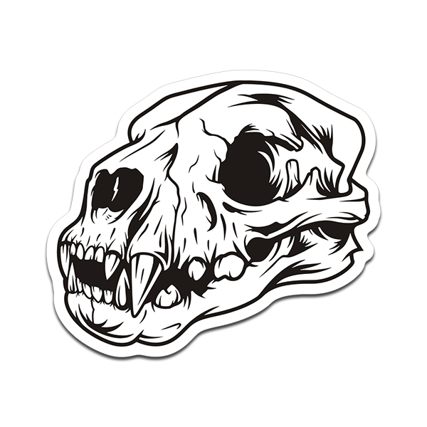 Cat Skull Sticker Decal Occult Witchcraft Wicca